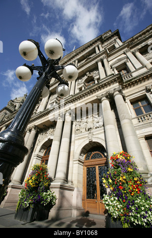 Stadt in Glasgow, Schottland. Die William Young erbaute City Chambers ist Heimat von Glasgow City Council und der Herr Probst von Glasgow Stockfoto