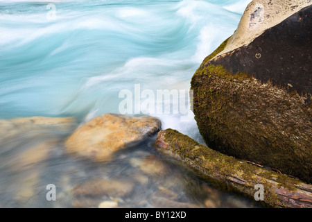 Stromschnellen am Fluss Yoho, Yoho Nationalpark, Britisch-Kolumbien, Kanada Stockfoto