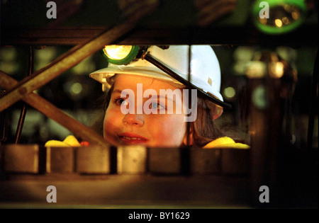 Als Tourist in die große Grube, Blaenavon. Stockfoto
