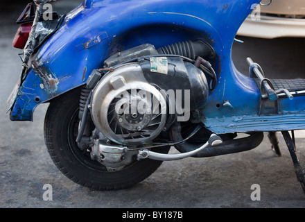 Oldtimer Vespa Roller Chinatown Bangkok Stockfoto