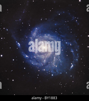 Teleskop Bild der Spiralgalaxie Messier 101. Stockfoto