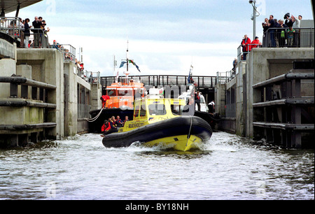 Cardiff Barriage. Stockfoto