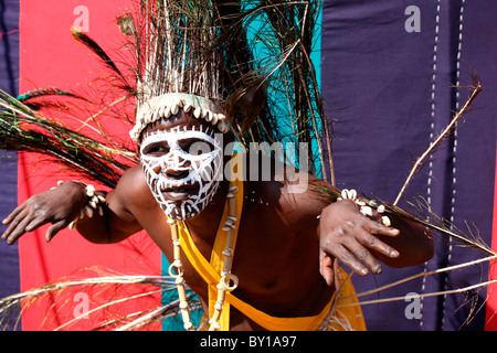 Körperbemalung - Siddi Stamm von Gujarat, Indien Stockfoto