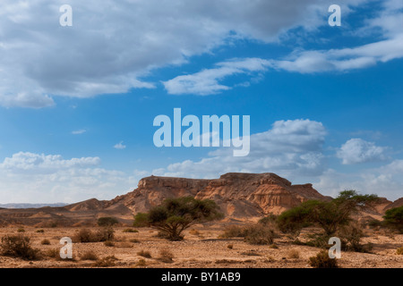 Arava-Wüste Israel mit Wolken Stockfoto