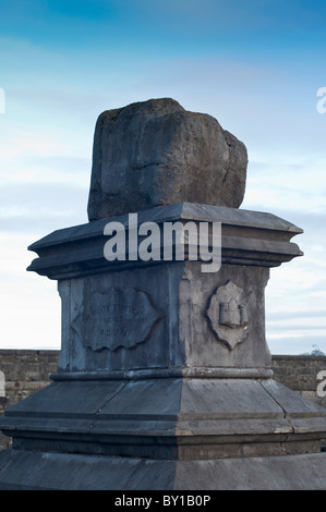 Der Vertrag Stein, an dem der Vertrag von Limerick unterzeichnet wurde. Die Stadt Limerick, Republik von Irland Stockfoto