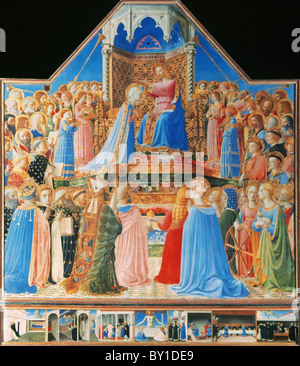 Fra Angelico (1387-1455). Die Krönung der Jungfrau. Louvre-Museum. Paris. Frankreich. Stockfoto