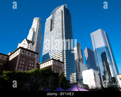 Gas-Unternehmen-Turm und der Innenstadt von Los Angeles Stockfoto