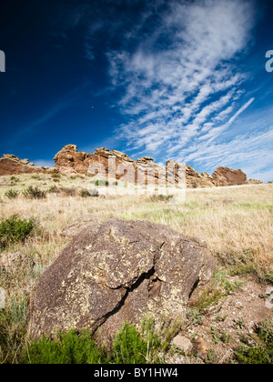 Felsformation im Devils Backbone, Loveland Colorado Stockfoto