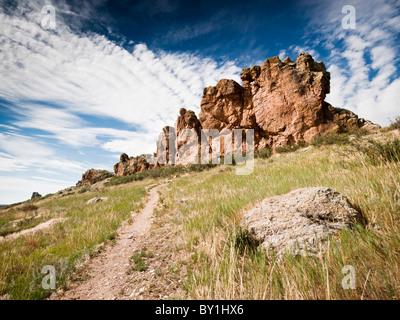 Felsformation im Devils Backbone, Loveland Colorado Stockfoto