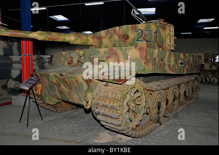 WW2 German Tiger-Panzer auf dem Display an Saumur Frankreich Stockfoto