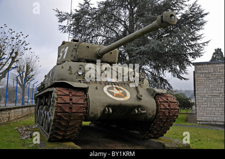 WW2 amerikanische Panzer auf dem Display an das Panzermuseum Saumur Frankreich Stockfoto