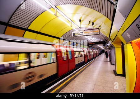 Baker Street U-Bahn Station Jubilee Line Plattform, London, England, UK Stockfoto