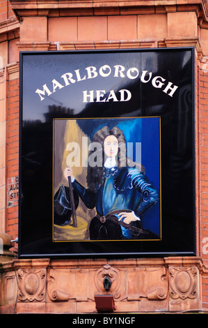 Marlborough Head Pub Schild, Audley Nordstraße 24 Mayfair, London, England, Vereinigtes Königreich Stockfoto