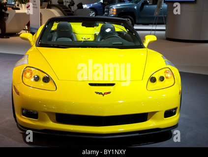 Detroit, Michigan - der Chevrolet Corvette Grand Sport Cabrio auf dem Display auf der North American International Auto Show. Stockfoto