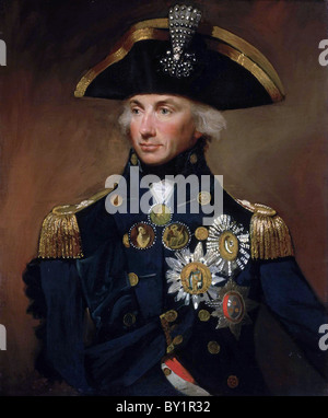 HORATIO NELSON (1758-1805) englische Marine-Kommandant gemalt als Vizeadmiral von Lemuel Abbott Stockfoto