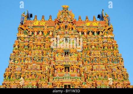 Der Meenakshi Tempel in Madurai in Südindien Stockfoto