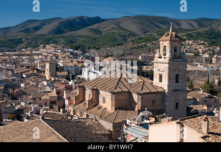Blick über der Stadt Caravaca De La Cruz, Provinz Murcia, Spanien. Stockfoto