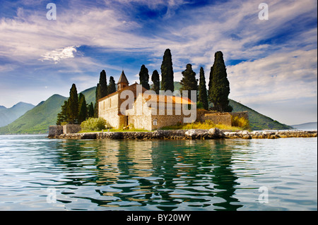 St George Island Bucht von Kotor, Perast Montenegro Stockfoto