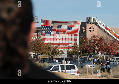 Die Beerdigung von Christina Taylor Green, 8, die bei einem Attentat der Kongressabgeordnete Gabrielle Giffords in Tucson, Arizona, USA erschossen.  Green wurde am 11. September 2001 geboren. Stockfoto