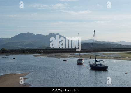 Die Moelwyns von Porthmadog Stockfoto