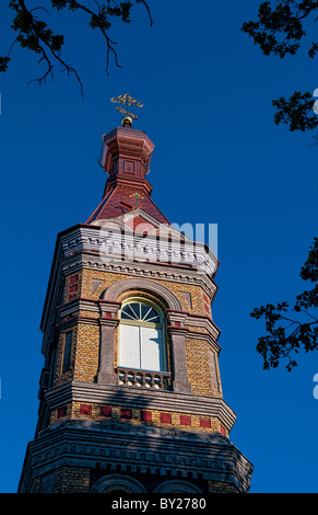 Dorf von Pärnu-Estland und traditionelle Russisch-orthodoxe Kathedrale-Innenstadt Stockfoto