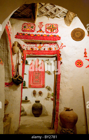 Ghadames, Libyen; Innenansicht eines der Häuser der Altstadt Stockfoto