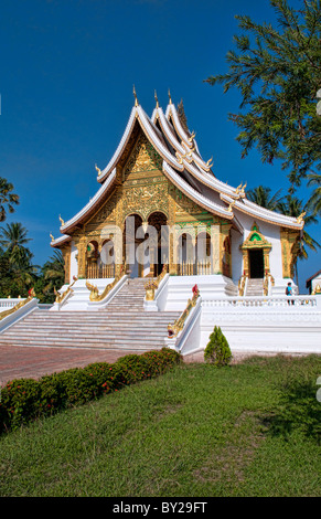 Luang Phabang National Museum mit gold und wunderbare Architektur Tempel in Laos Loa Asien Stockfoto