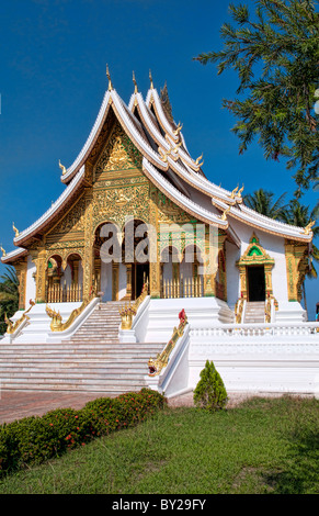 Luang Phabang National Museum mit gold und wunderbare Architektur Tempel in Laos Loa Asien Stockfoto