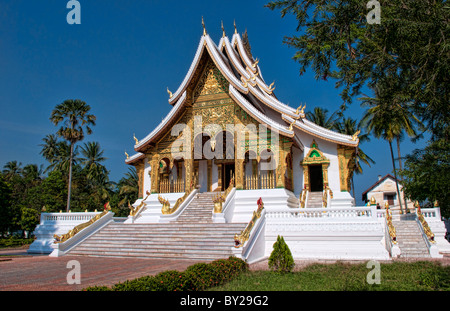 Luang Phabang National Museum mit gold und wunderbare Architektur Tempel in Laos Loa Asien Stockfoto