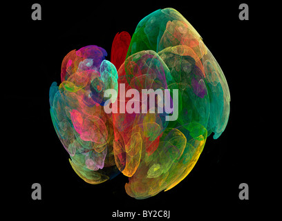 Ein Fraktal Bild berechtigt, Mehrfarbige Abstract Stockfoto