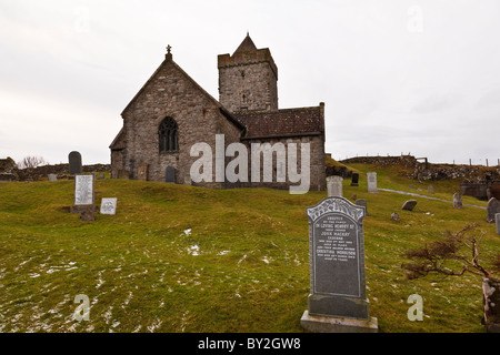 Kirche St Clements im Rodel, Isle of Harris, Schottland. Stockfoto