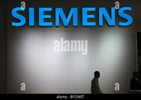 Das Logo von Siemens auf der IFA 2008, Berlin, Deutschland Stockfoto