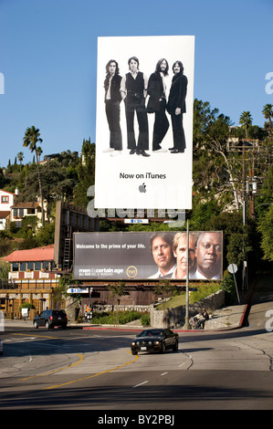 Plakat für i tunes Mit den Beatles auf dem Sunset Strip Stockfoto