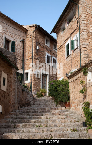 Traditionellen Wohnhäuser in Fornalutx, Mallorca, Spanien Stockfoto