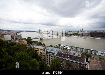 Spektakuläre Aussicht auf die alte Stadt Budapest Stockfoto