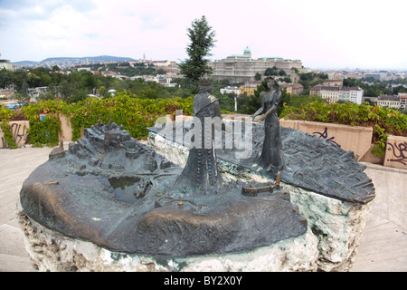 Spektakuläre Aussicht auf die alte Stadt Budapest Stockfoto