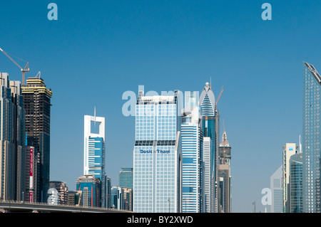 Dusit Thani Hotel Dubai, die Bestandteil der Skyline von Dubai Stockfoto