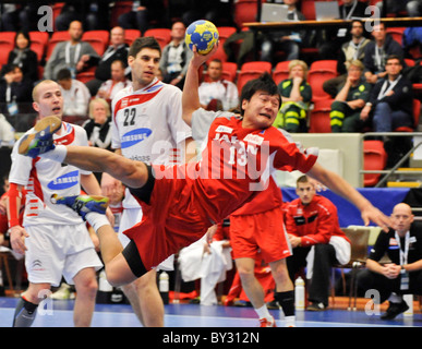 Weltmeisterschaft Handball 2011 Japan Vs Österreich - scores Jun Mori für Japan Stockfoto