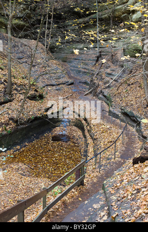 Verlieben Sie sich ausgehungert Rock State Park - Illinois, USA. Stockfoto