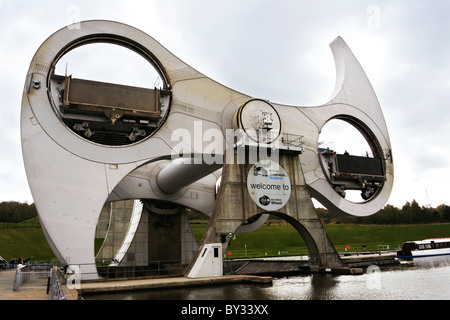 Falkirk Wheel in Schottland, Großbritannien. Stockfoto