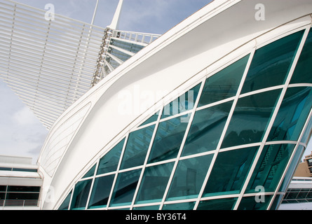 Milwaukee Art Museum Quadracci Pavillon, entworfen von Santiago Calatrava befindet sich am Lake Michigan Stockfoto