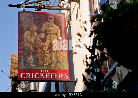 Die Cricketers Pub Canterbury Stockfoto