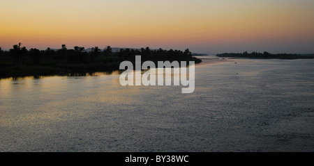 Die Ufer des Flusses Nil in Ägypten Stockfoto