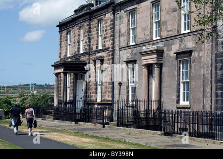 Wellington Terrasse Berwick-upon-Tweed Northumberland England Stockfoto