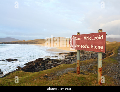 MacLeod Stein auf der Insel Harris, Schottland. Stockfoto