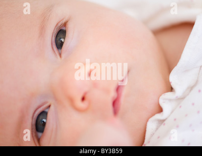 USA, New Jersey, Jersey City, Baby Mädchen (2-5 Monate) Porträt Stockfoto