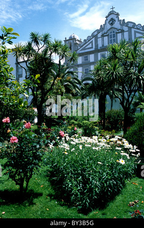 Jardim Municipal (Stadtpark) in Angra Heroísmo auf der Insel Terceira auf den Azoren Archipel Stockfoto