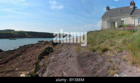 St-Bräute haven Pembrokeshire Küstenweg Stockfoto