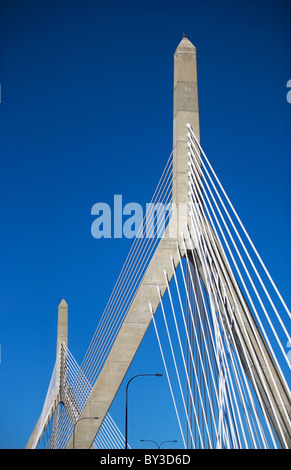 USA, Massachusetts, Boston, Leonard P. Zakim Bunker Hill Memorial Bridge Stockfoto