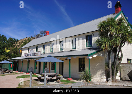 Historische Hurunui Hotel, Karaka Road, Hurunui, North Canterbury, Region Canterbury, Südinsel, Neuseeland Stockfoto